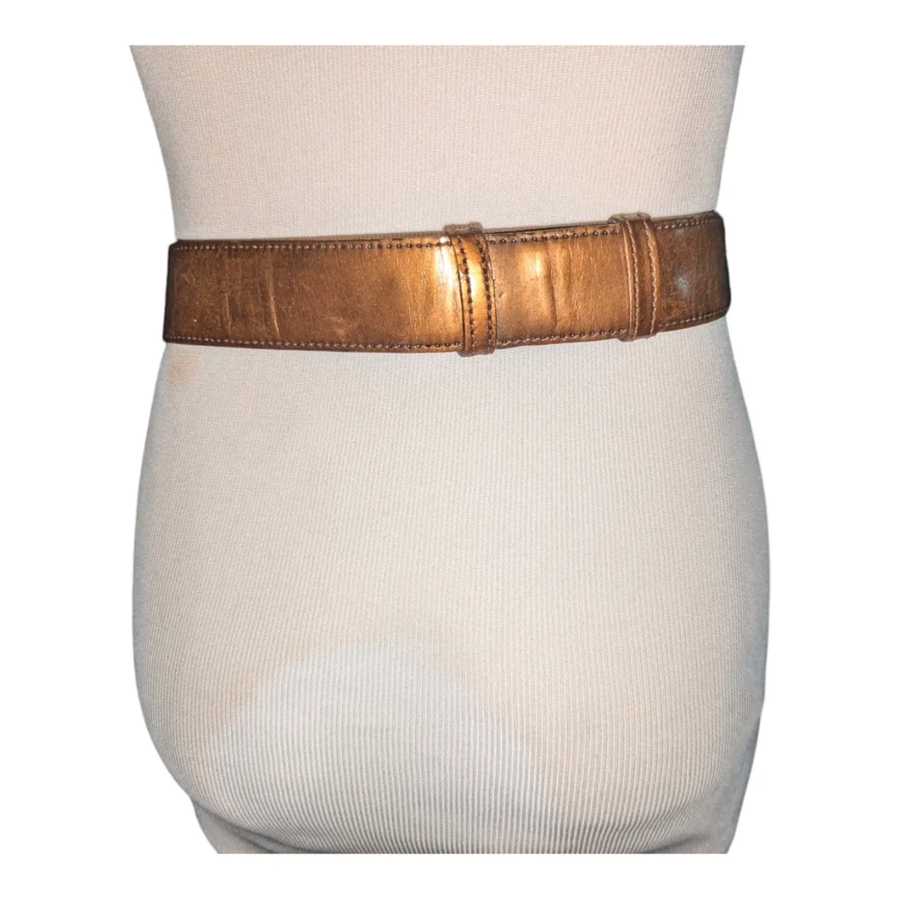 Rare Vintage Streets Ahead Santa Monica Copper Coin Adjustable Leather Belt